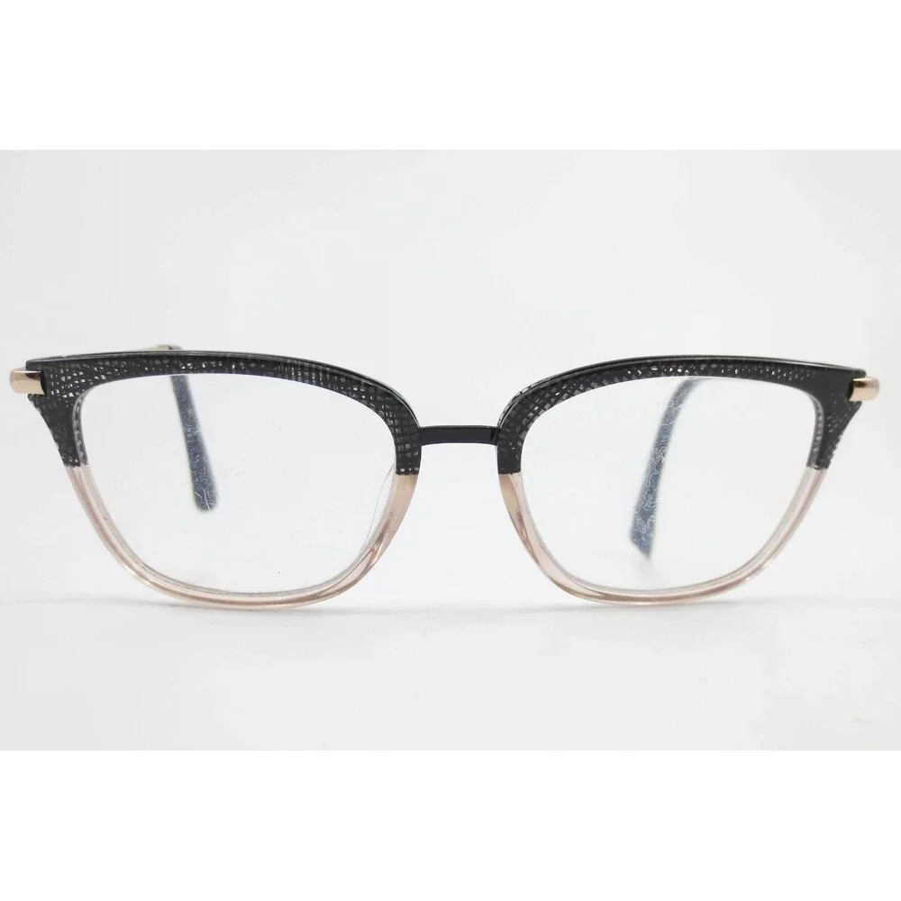 L.A.M.B. LA058 BLK Cat Eye Eyeglasses Black Peach Rose Gold Gwen Stefani